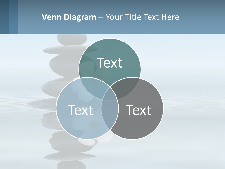 A Stack Of Rocks With Flowers On Top Of It PowerPoint Template