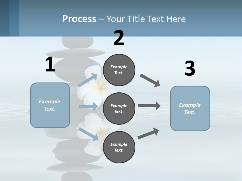 A Stack Of Rocks With Flowers On Top Of It PowerPoint Template