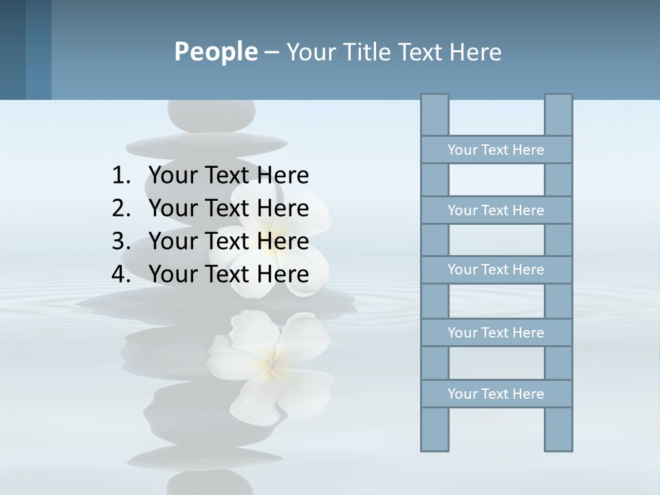 A Stack Of Rocks With Flowers On Top Of It PowerPoint Template