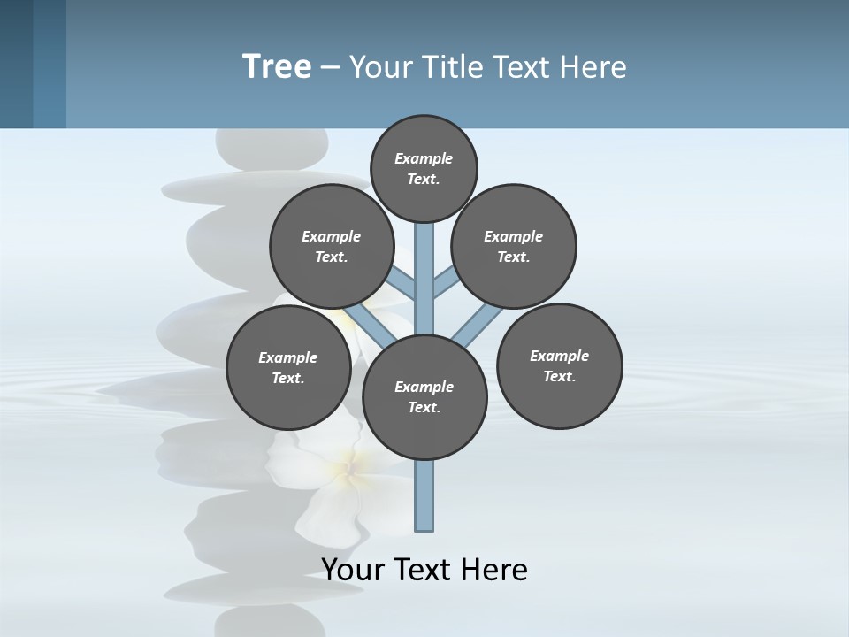 A Stack Of Rocks With Flowers On Top Of It PowerPoint Template