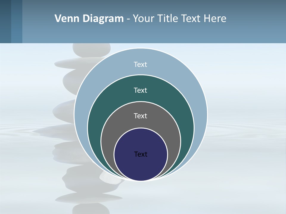 A Stack Of Rocks With Flowers On Top Of It PowerPoint Template