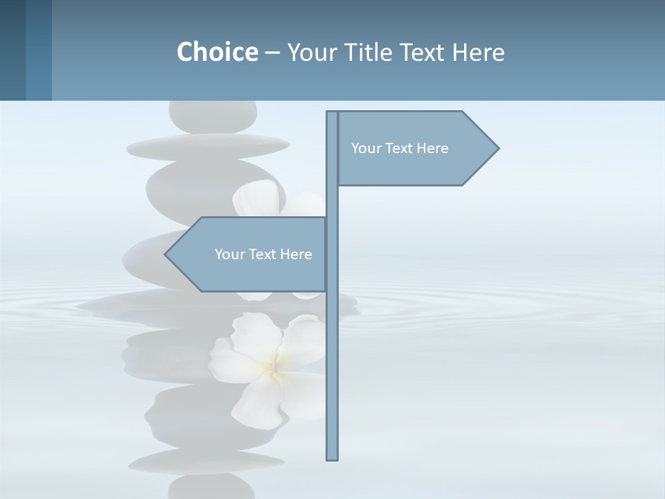 A Stack Of Rocks With Flowers On Top Of It PowerPoint Template