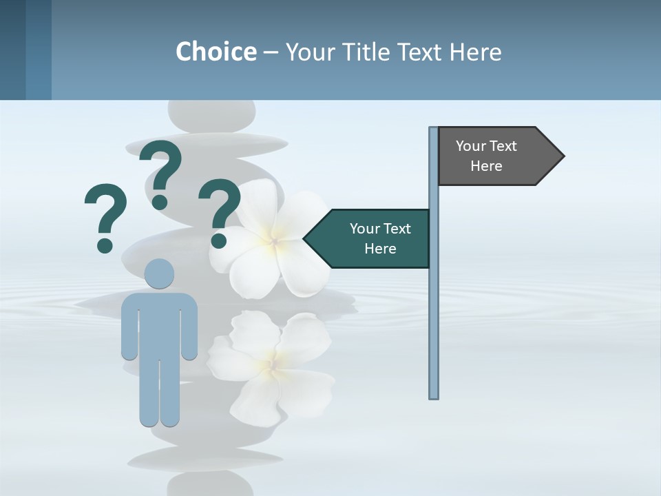 A Stack Of Rocks With Flowers On Top Of It PowerPoint Template