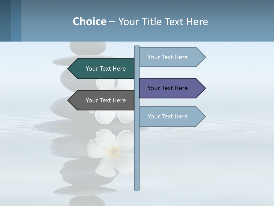 A Stack Of Rocks With Flowers On Top Of It PowerPoint Template