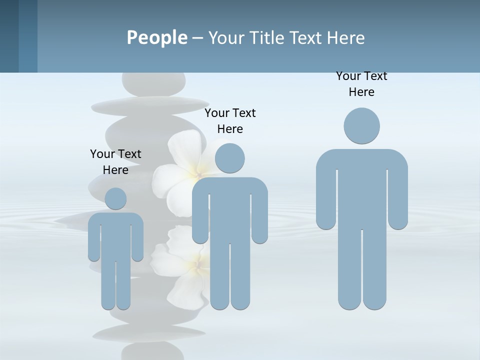 A Stack Of Rocks With Flowers On Top Of It PowerPoint Template