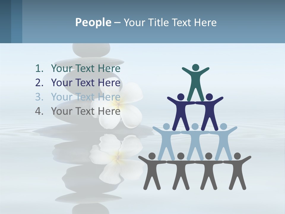 A Stack Of Rocks With Flowers On Top Of It PowerPoint Template