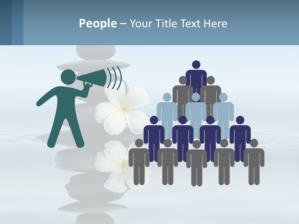 A Stack Of Rocks With Flowers On Top Of It PowerPoint Template