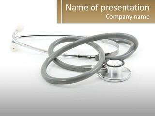 A Medical Powerpoint Presentation With A Stethoscope PowerPoint Template