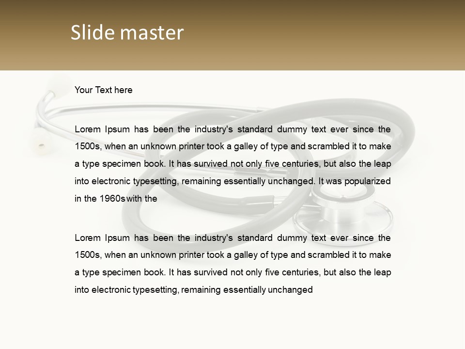 A Medical Powerpoint Presentation With A Stethoscope PowerPoint Template