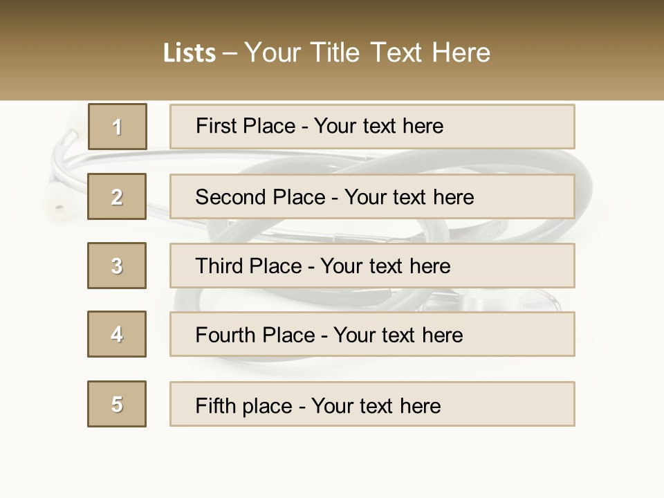 A Medical Powerpoint Presentation With A Stethoscope PowerPoint Template