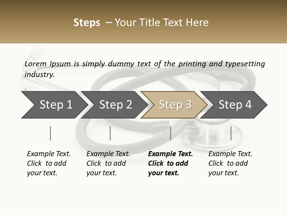 A Medical Powerpoint Presentation With A Stethoscope PowerPoint Template