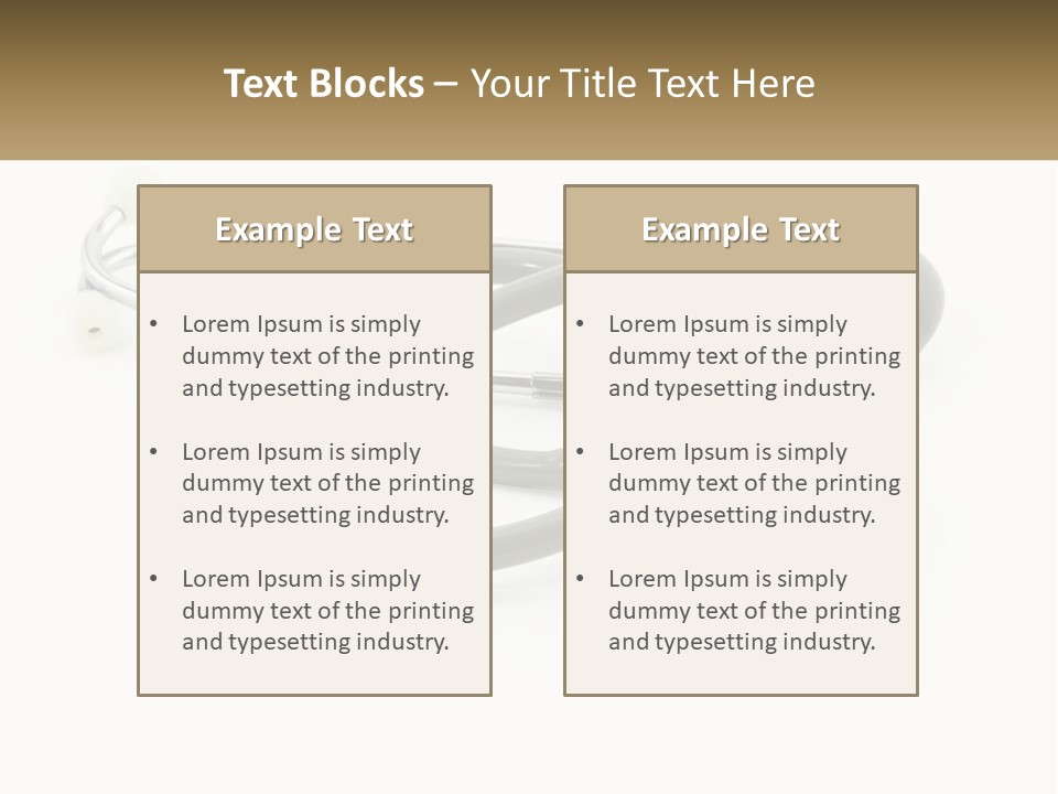 A Medical Powerpoint Presentation With A Stethoscope PowerPoint Template