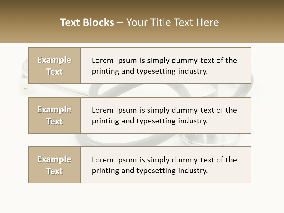 A Medical Powerpoint Presentation With A Stethoscope PowerPoint Template