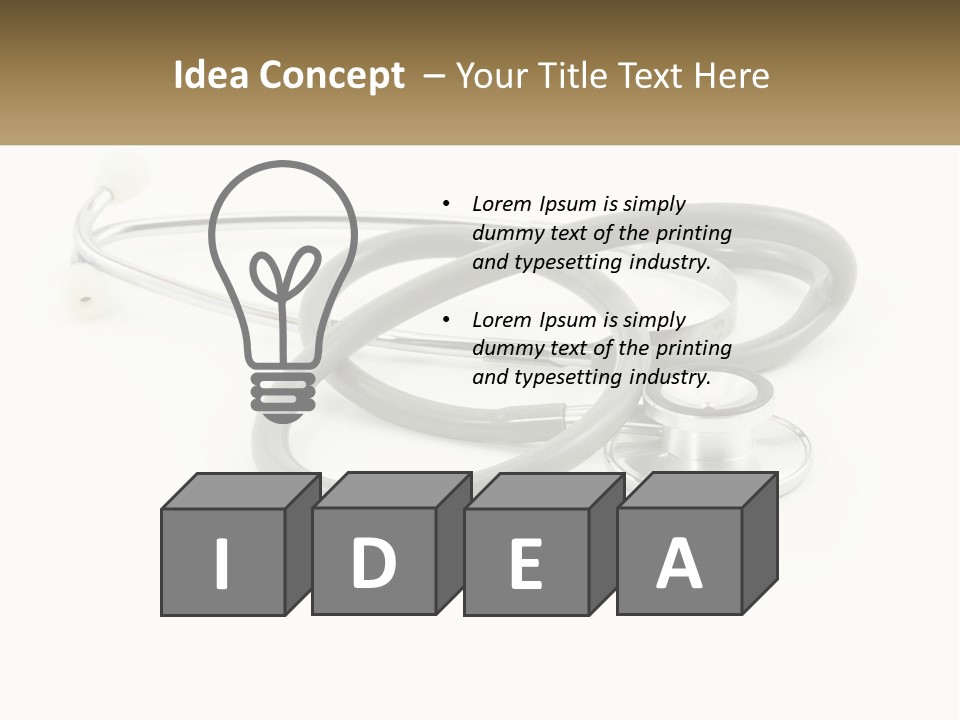 A Medical Powerpoint Presentation With A Stethoscope PowerPoint Template