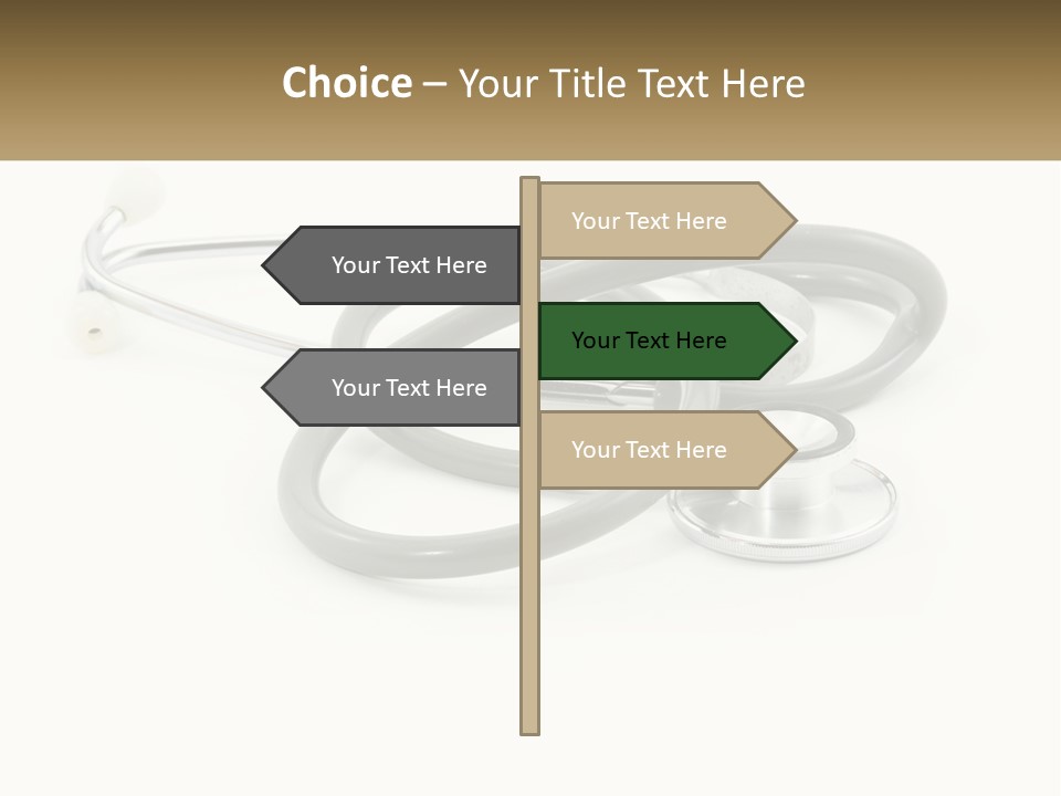 A Medical Powerpoint Presentation With A Stethoscope PowerPoint Template