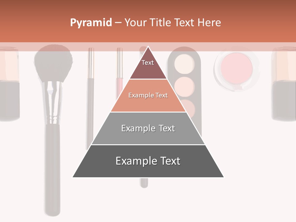 A Variety Of Makeup Products On A White Background PowerPoint Template