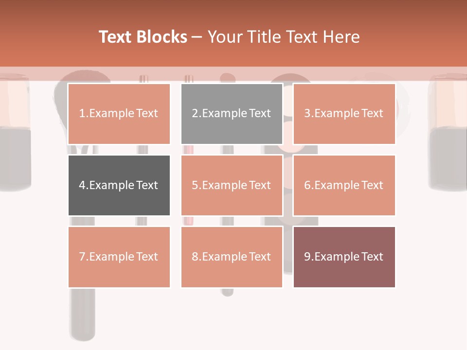 A Variety Of Makeup Products On A White Background PowerPoint Template