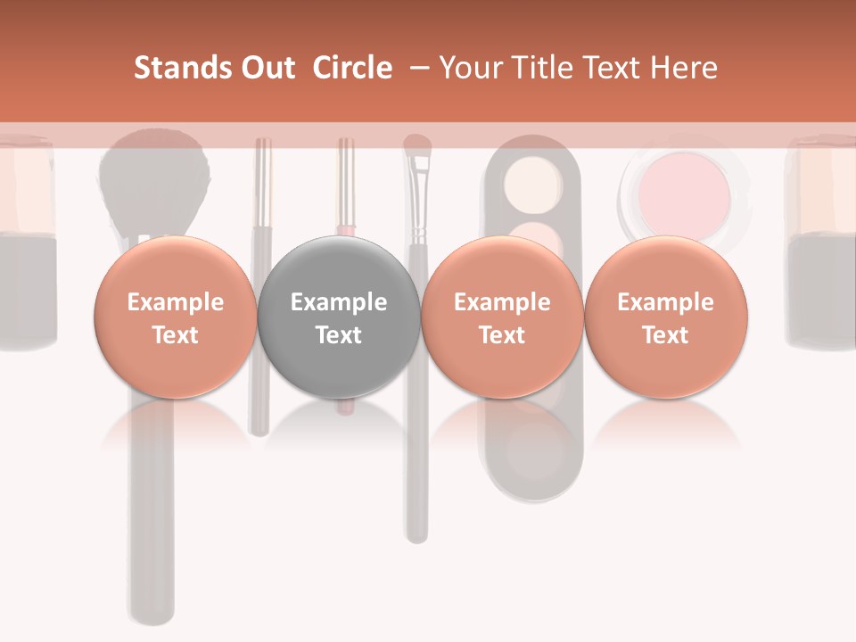 A Variety Of Makeup Products On A White Background PowerPoint Template