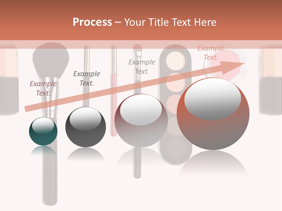 A Variety Of Makeup Products On A White Background PowerPoint Template