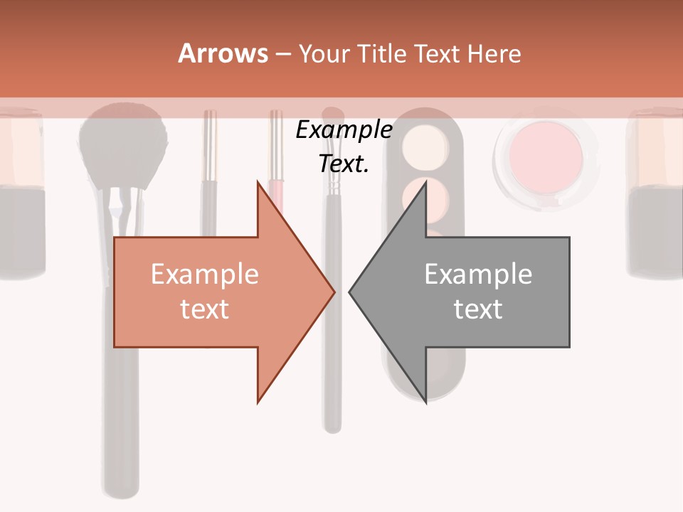 A Variety Of Makeup Products On A White Background PowerPoint Template