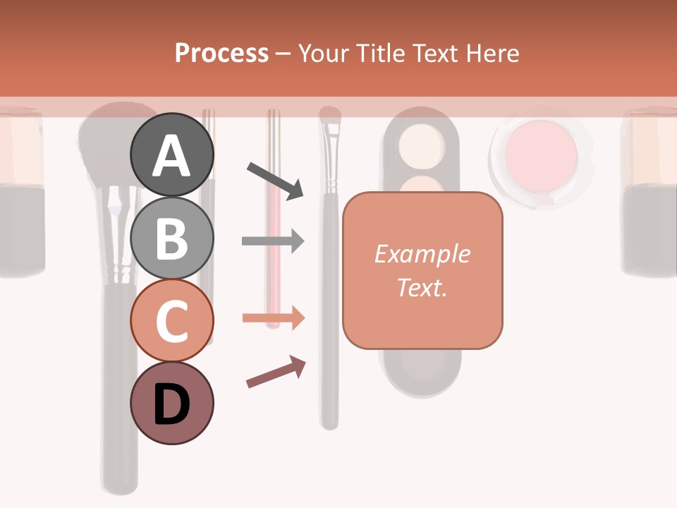 A Variety Of Makeup Products On A White Background PowerPoint Template