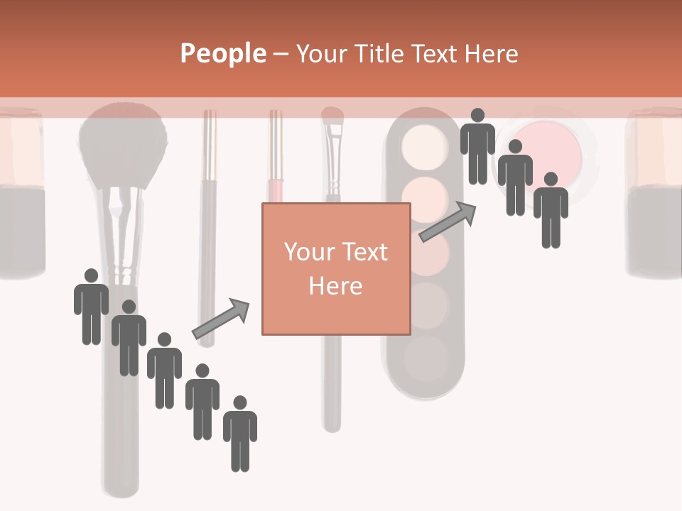 A Variety Of Makeup Products On A White Background PowerPoint Template