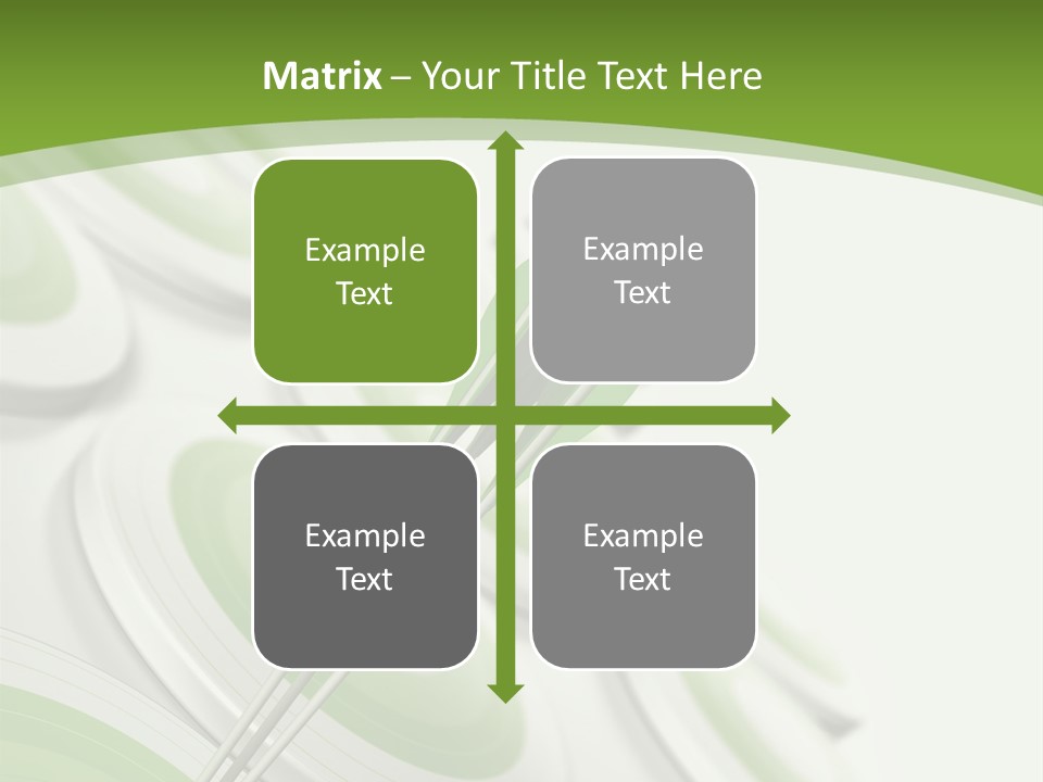 A Green Arrow On Top Of A Green Target PowerPoint Template