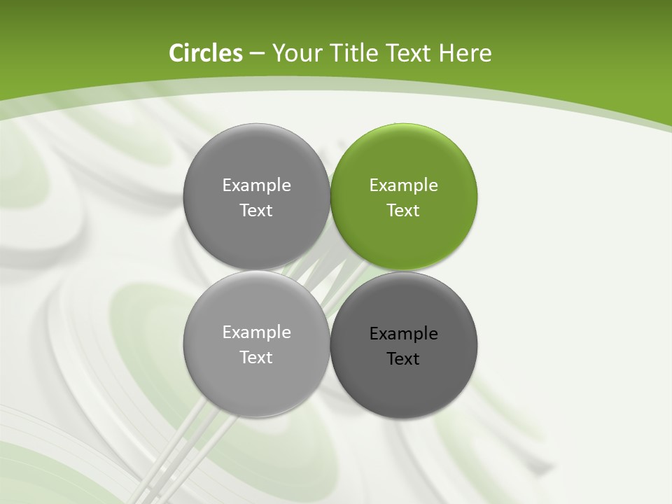 A Green Arrow On Top Of A Green Target PowerPoint Template