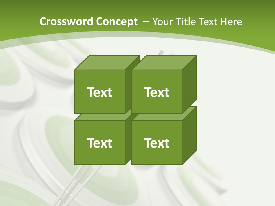 A Green Arrow On Top Of A Green Target PowerPoint Template