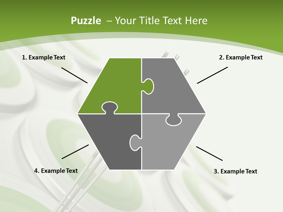 A Green Arrow On Top Of A Green Target PowerPoint Template