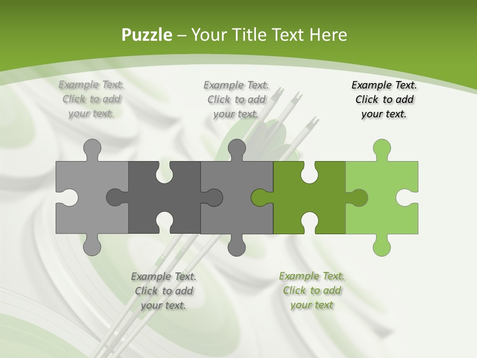 A Green Arrow On Top Of A Green Target PowerPoint Template