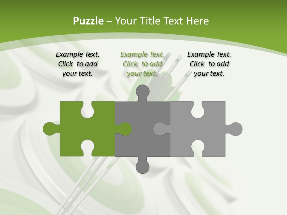 A Green Arrow On Top Of A Green Target PowerPoint Template