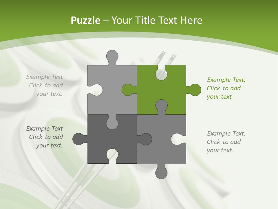 A Green Arrow On Top Of A Green Target PowerPoint Template