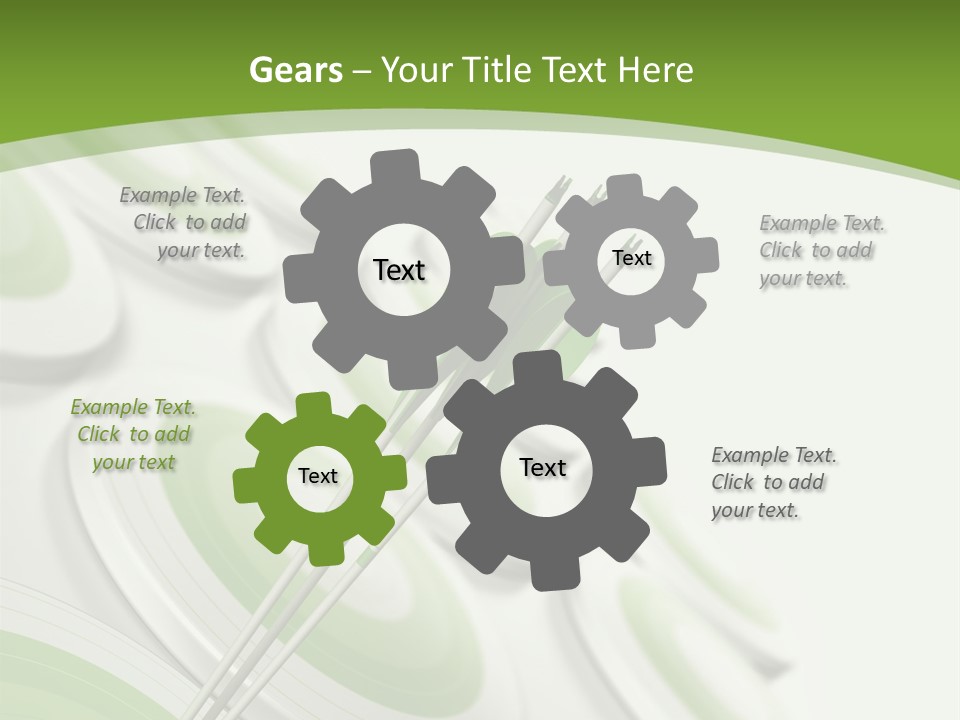 A Green Arrow On Top Of A Green Target PowerPoint Template