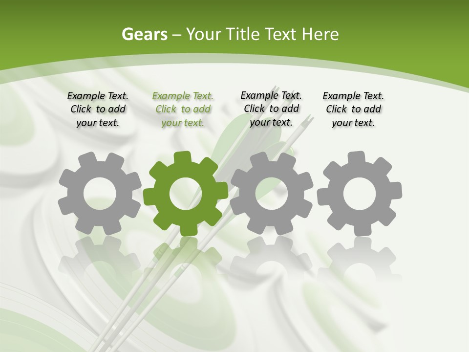 A Green Arrow On Top Of A Green Target PowerPoint Template