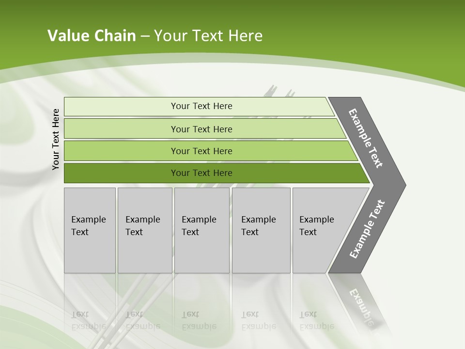A Green Arrow On Top Of A Green Target PowerPoint Template