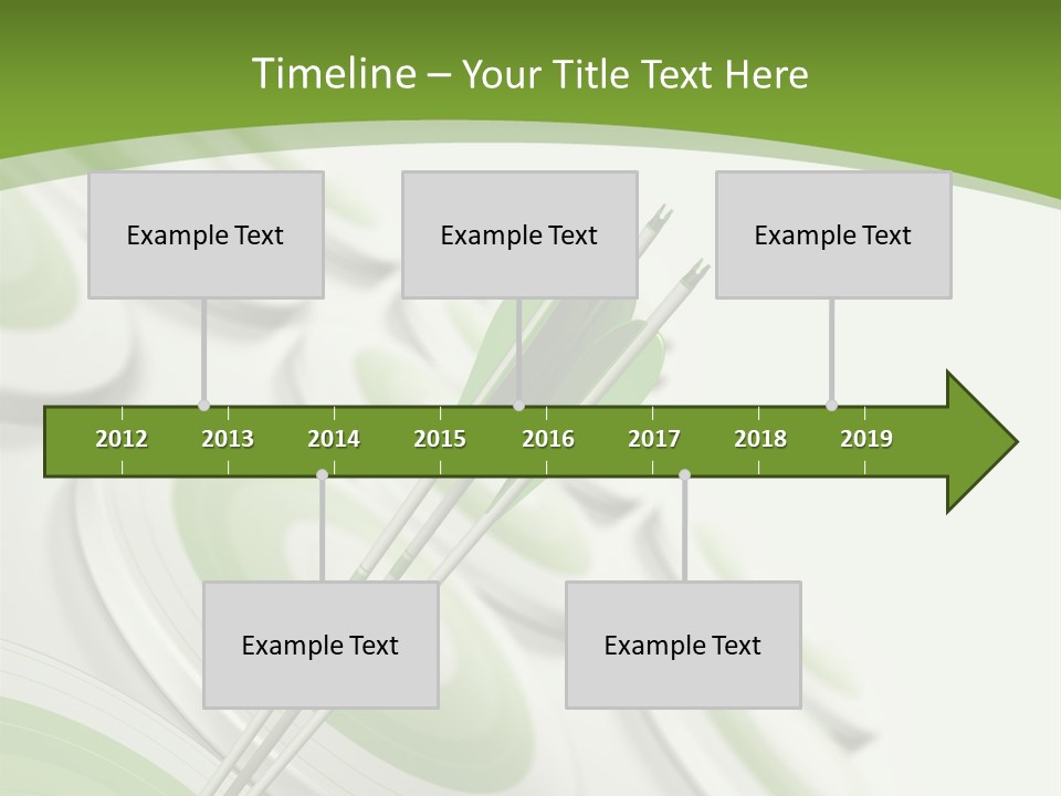 A Green Arrow On Top Of A Green Target PowerPoint Template