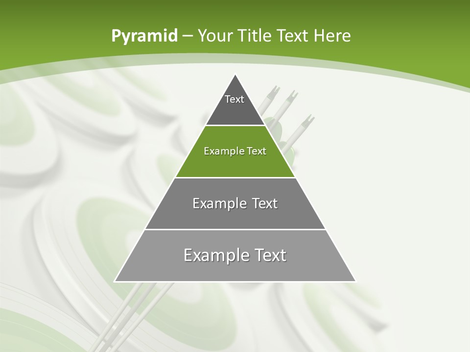A Green Arrow On Top Of A Green Target PowerPoint Template