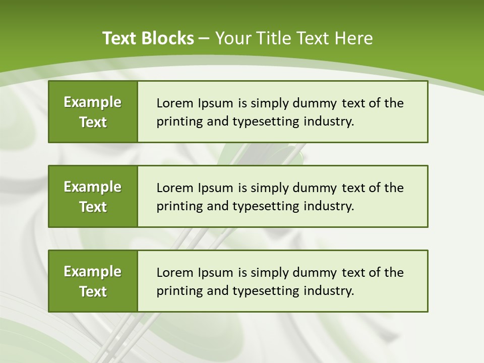 A Green Arrow On Top Of A Green Target PowerPoint Template