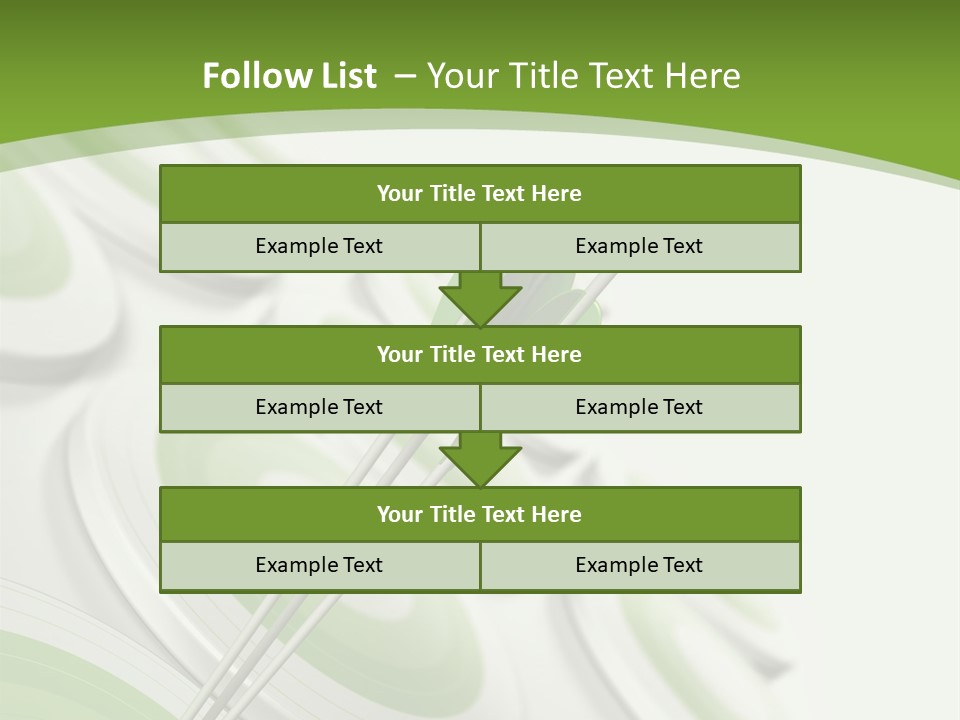 A Green Arrow On Top Of A Green Target PowerPoint Template