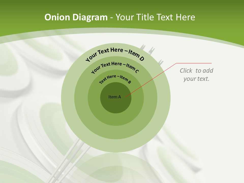 A Green Arrow On Top Of A Green Target PowerPoint Template