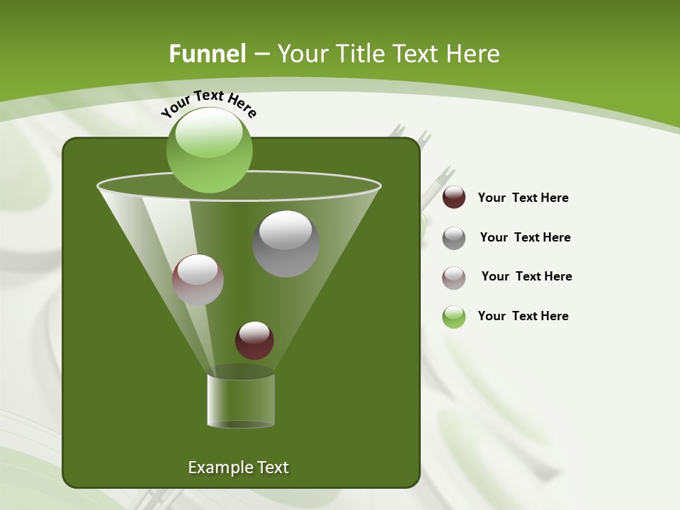 A Green Arrow On Top Of A Green Target PowerPoint Template