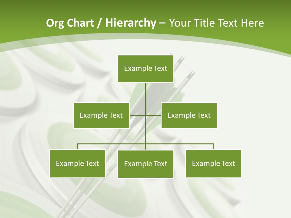 A Green Arrow On Top Of A Green Target PowerPoint Template
