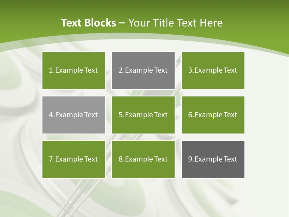 A Green Arrow On Top Of A Green Target PowerPoint Template