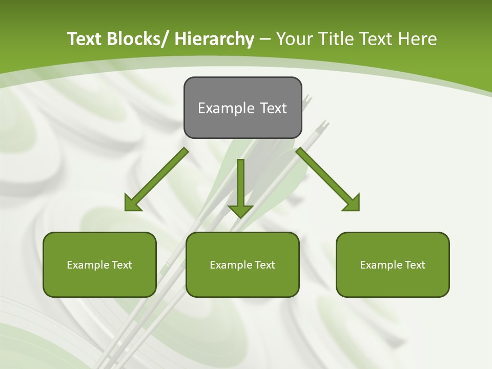 A Green Arrow On Top Of A Green Target PowerPoint Template