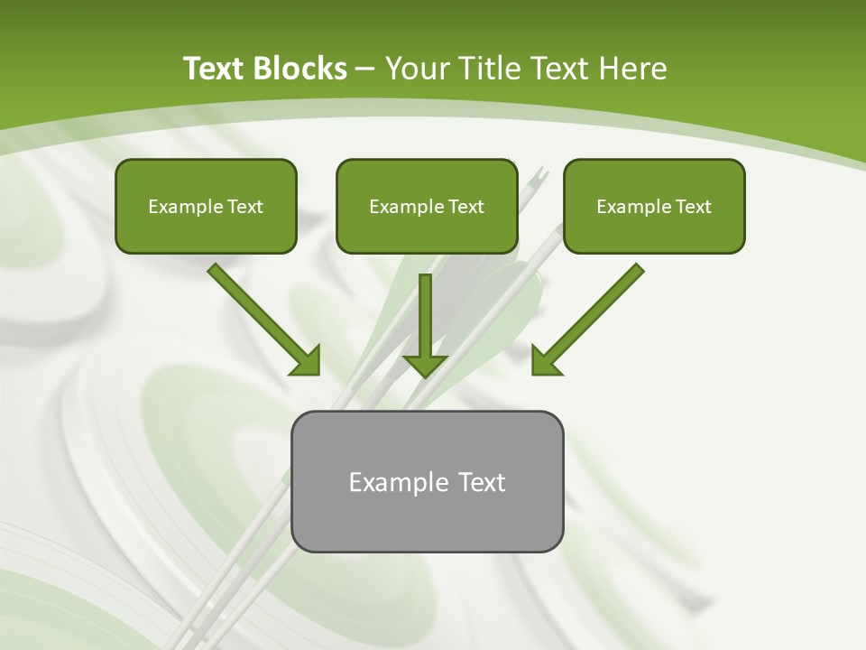 A Green Arrow On Top Of A Green Target PowerPoint Template