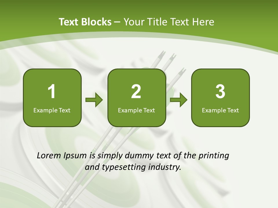 A Green Arrow On Top Of A Green Target PowerPoint Template