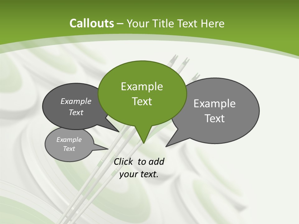 A Green Arrow On Top Of A Green Target PowerPoint Template