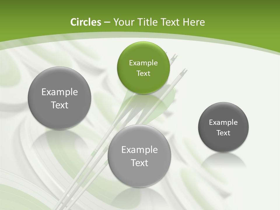 A Green Arrow On Top Of A Green Target PowerPoint Template