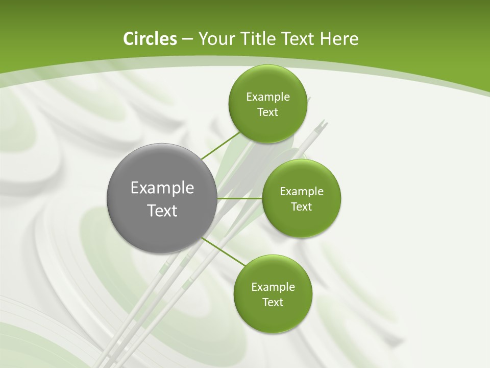 A Green Arrow On Top Of A Green Target PowerPoint Template
